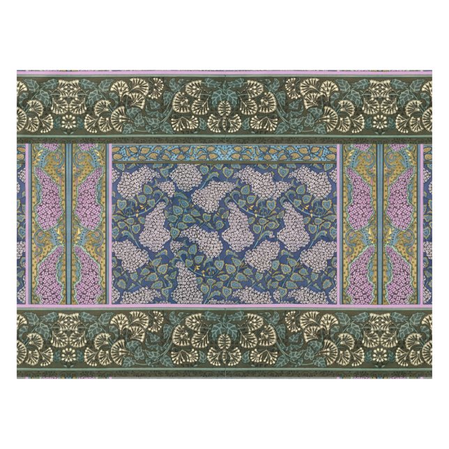 Nappe LILAS de l'ART NOUVEAU, vert bleu lilas de