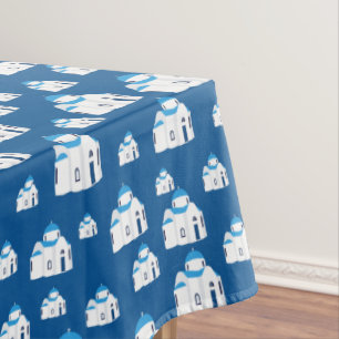 Nappe L'île grecque Santorin Blue Dome