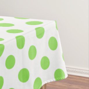 Nappe Lime et pois blancs