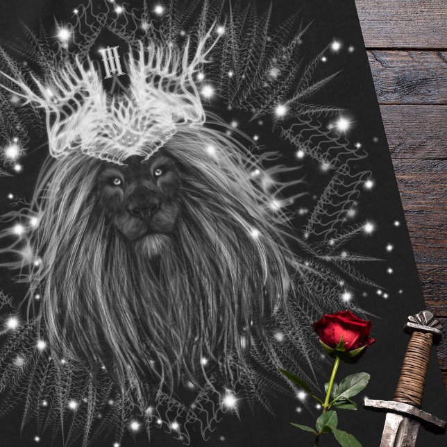 Nappe Lion d'étoile avec monogramme de couronne (Créateur téléchargé)