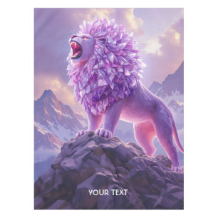 Nappe Lion Fantastique Mignon en Améthyste Violette