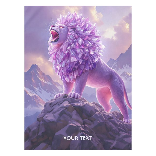 Nappe Lion Fantastique Mignon en Améthyste Violette (Devant)