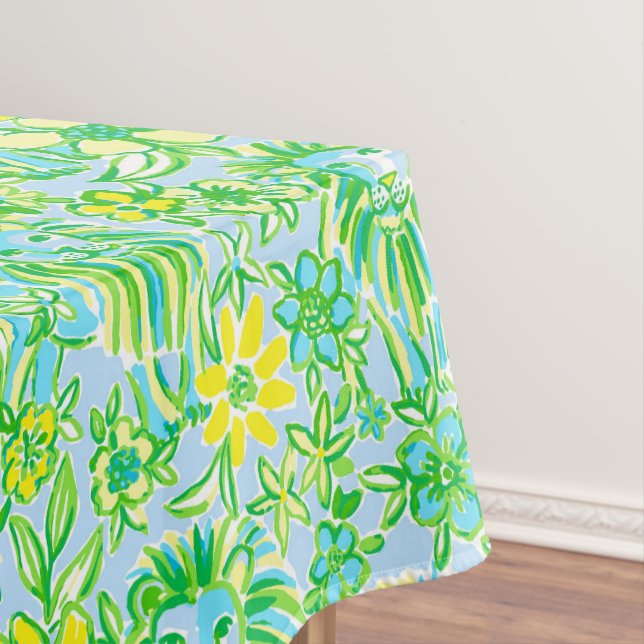 Nappe Lion Jaune et Vert Prépa avec Fleurs Côtières (In Situ)