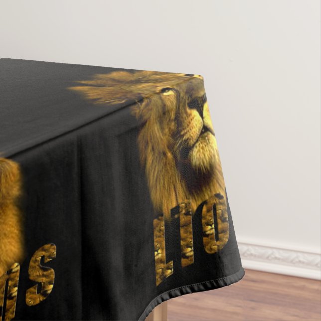 Nappe Lion mâle avec le nom du lion, (In Situ)