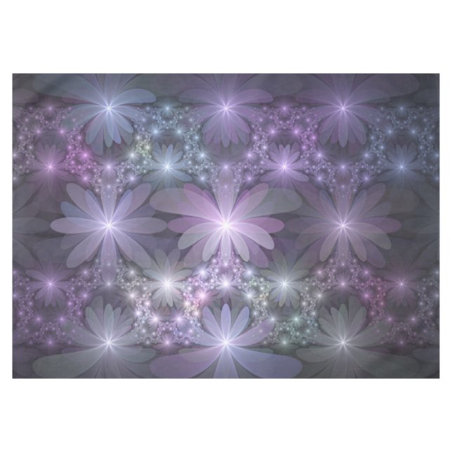 Nappe Lit de fleurs tendance brillant art abstrait fract (Devant (Horizontal))