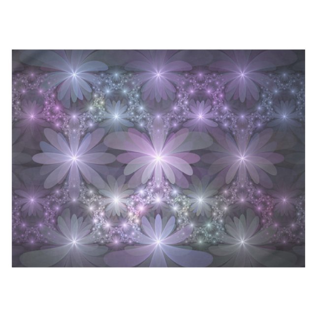 Nappe Lit de fleurs tendance brillant art fractal abstra (Devant (Horizontal))