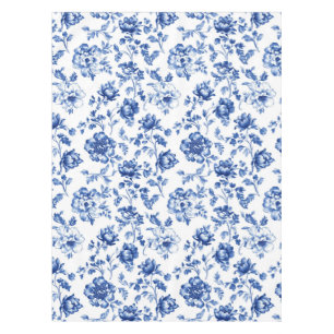 Nappe Logiciel Floral bleu vintage style botanique