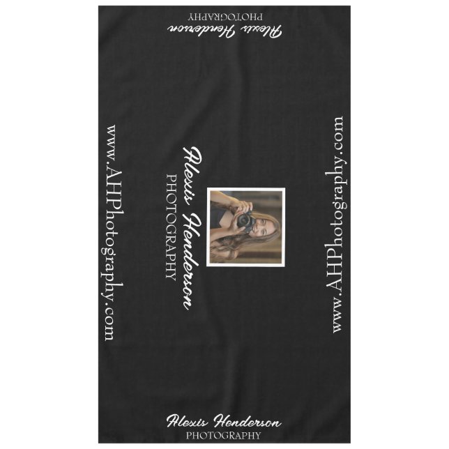 Nappe Logo Moderne Noir & Blanc et Événement de Site Web (Devant)