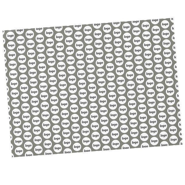 Nappe Logo Motif de marque commerciale Sage Green (Simple logo pattern business promotional sage green tablecloth for trade shows, catering and events)