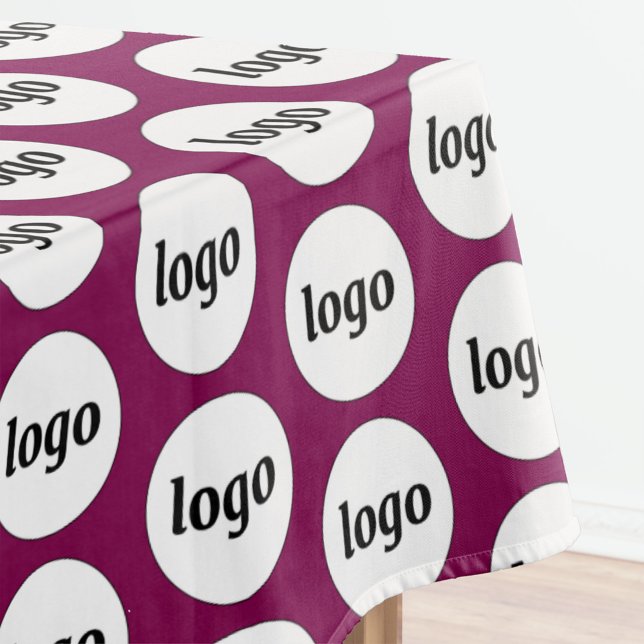 Nappe Logo Motif Marque commerciale Cherry Pink (Simple logo pattern business promotional cherry pink tablecloth for trade shows, catering and events)