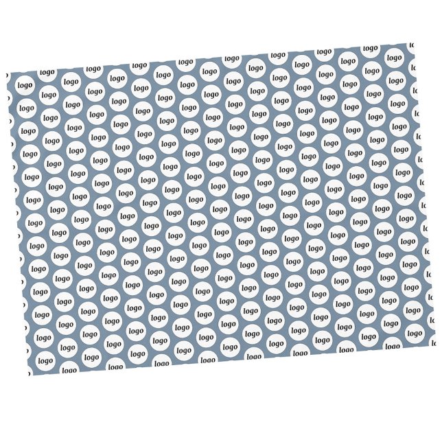 Nappe Logo Motif Marque commerciale Dusty Blue (Simple logo pattern business promotional dusty blue tablecloth for trade shows, catering and events)