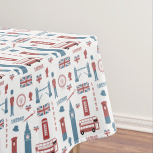 Nappe London Big Ben English Flag Angleterre Icône Recta