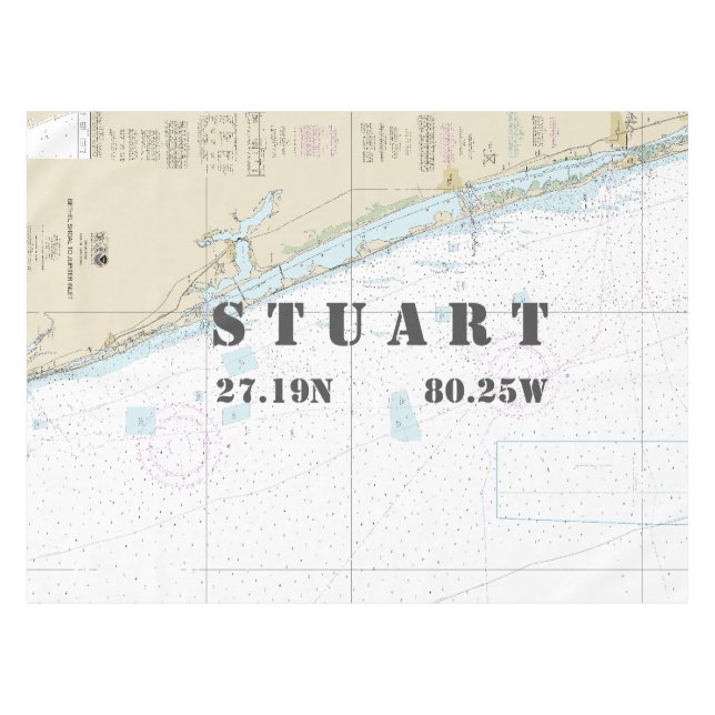 Nappe Longitude marine Latitude Sud-Est de la Floride (Devant (Horizontal))