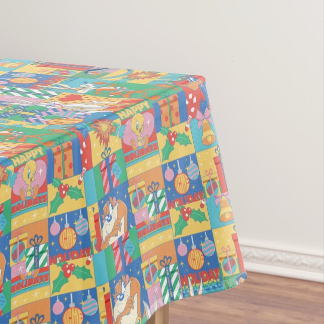 Nappe LOONEY TUNES™ | Joyeuses fêtes Motif de Noël (In Situ)