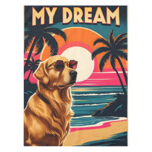 Nappe Lunettes de soleil pour chien rétro Plage au couch
