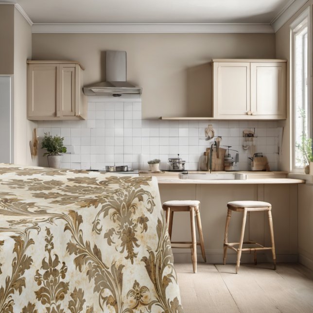 Nappe Luxueux et élégant Damas d'ivoire (Créateur téléchargé)