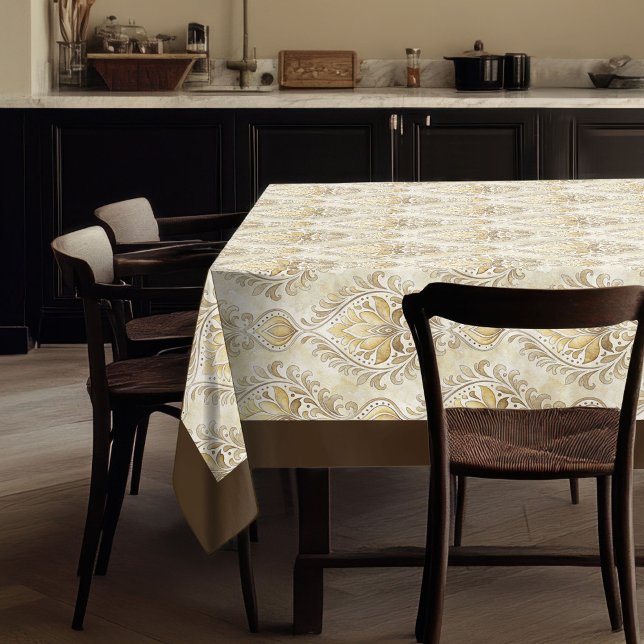 Nappe Luxueux Victorian Damask Classique esthétique (Luxurious Victorian Damask Classic Aesthetic Tablecloth)