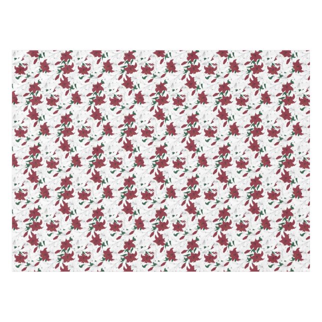 Nappe Lys de Noël rouges et blancs (Devant (Horizontal))