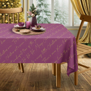 Nappe Magenta Gold Typographie Motif36 ID1009