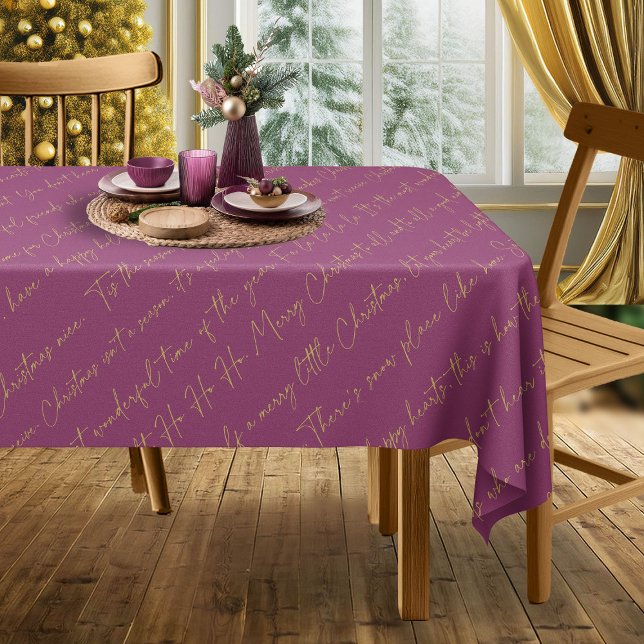 Nappe Magenta Gold Typographie Motif36 ID1009 (Créateur téléchargé)