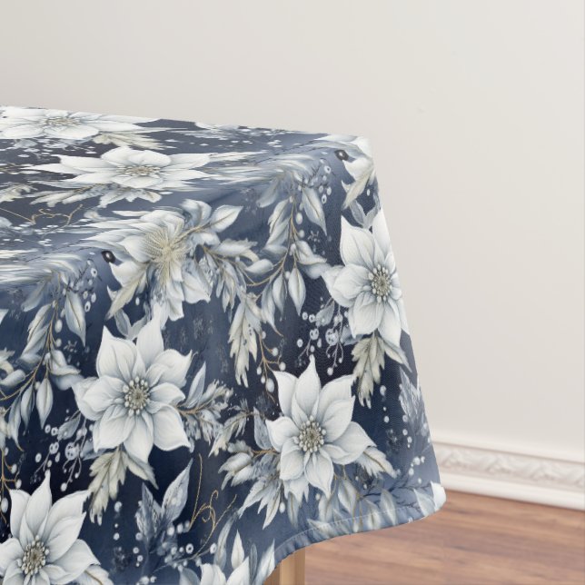 Nappe Magnifique floral de Noël bleu (In Situ)