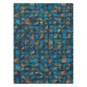 Nappe Magnifique motif patchwork "Look" en sarcelle fonc