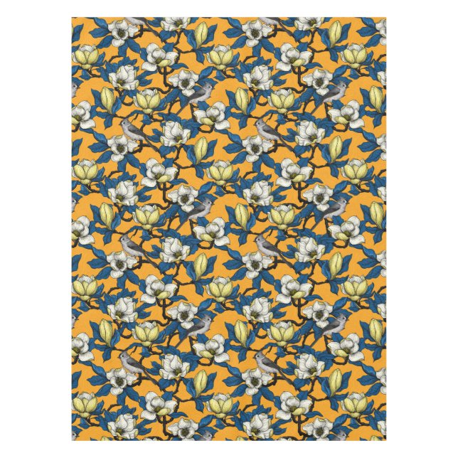 Nappe Magnolia en floraison et oiseau de tireur 3 (Devant)