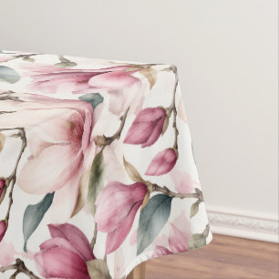 Nappe Magnolias aquarelles féminins gracieux