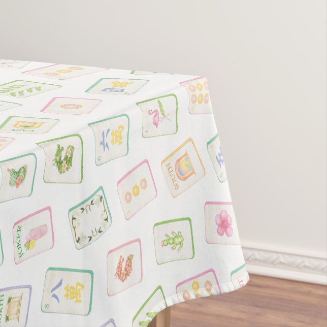Nappe Mahjong d'été austral en aquarelle (In Situ)