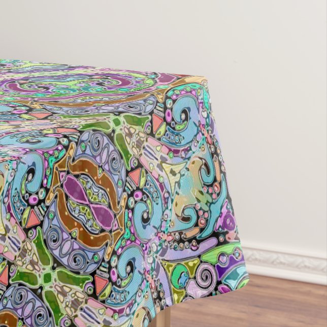 Nappe Main Et Numériquement Peint Motif Art 10 (In Situ)