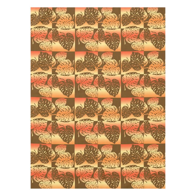 Nappe Makua Monstera Tropical Hawaiian Striped Blend (Devant)