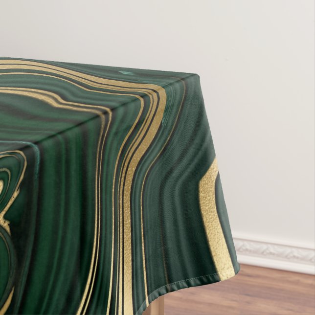 Nappe Malachite vert foncé et strate d'huile d'or (In Situ)
