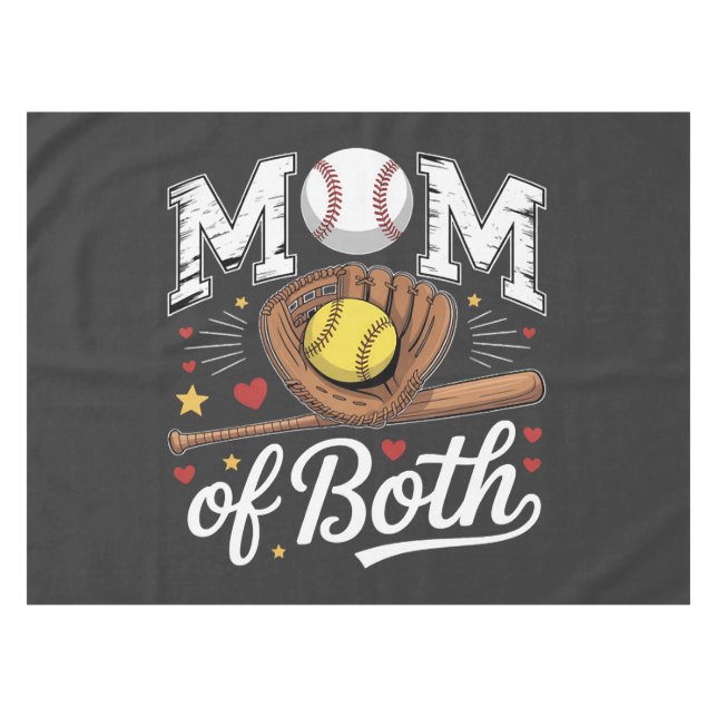Nappe Maman de deux Baseball Softball de jour de match  (Devant (Horizontal))