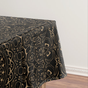 Nappe Mandala Camel Tan à l'élégante symétrie