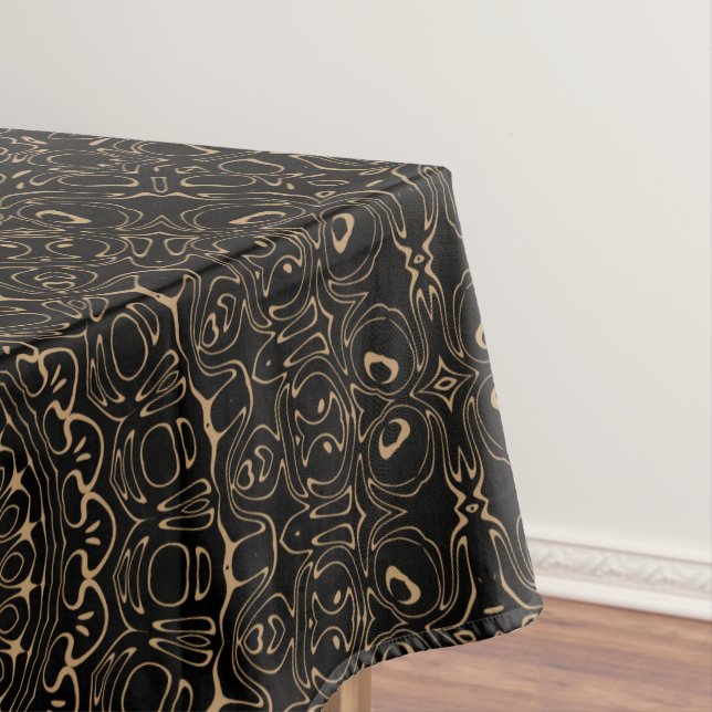 Nappe Mandala Camel Tan à l'élégante symétrie (In Situ)
