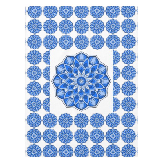 Nappe Mandala en bleu (Devant)