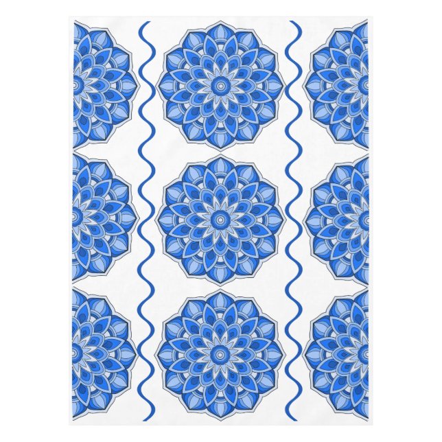 Nappe Mandala en bleu (Devant)