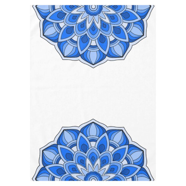Nappe Mandala en bleu (Devant)
