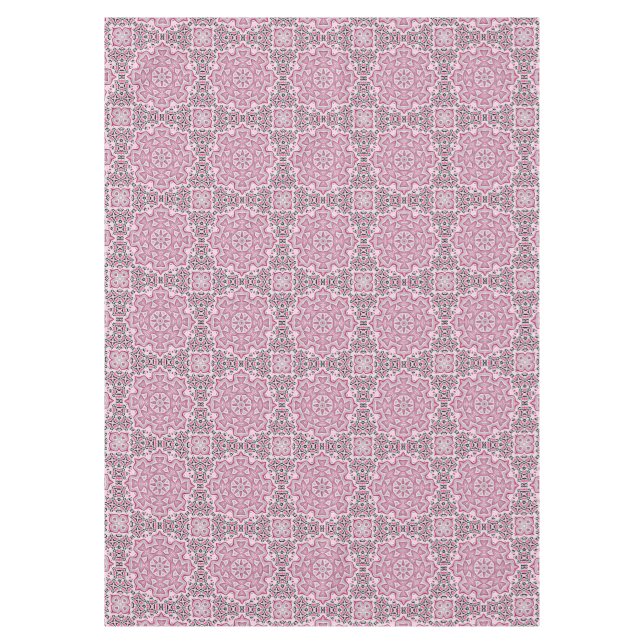 Nappe mandala ronde en mosaïque moderne Abstraite kaléid (Devant)