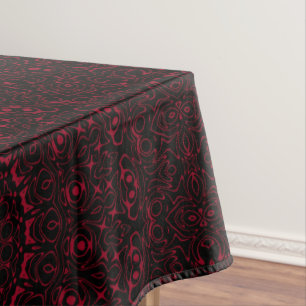 Nappe Mandala Rouge de Bourgogne avec Symétrie Ornementa