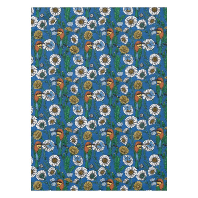 Nappe Mangeurs d'abeilles sur bleu (Devant)