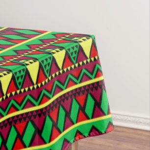 Nappe Mappage Kwanzaa Jaune Rouge Noir Vert Grand