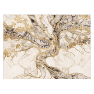 Nappe Marbre blanc Arbre de vie Abstrait