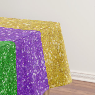 Nappe Mardi Gras Couleurs Parties scintillant Stripe Bli