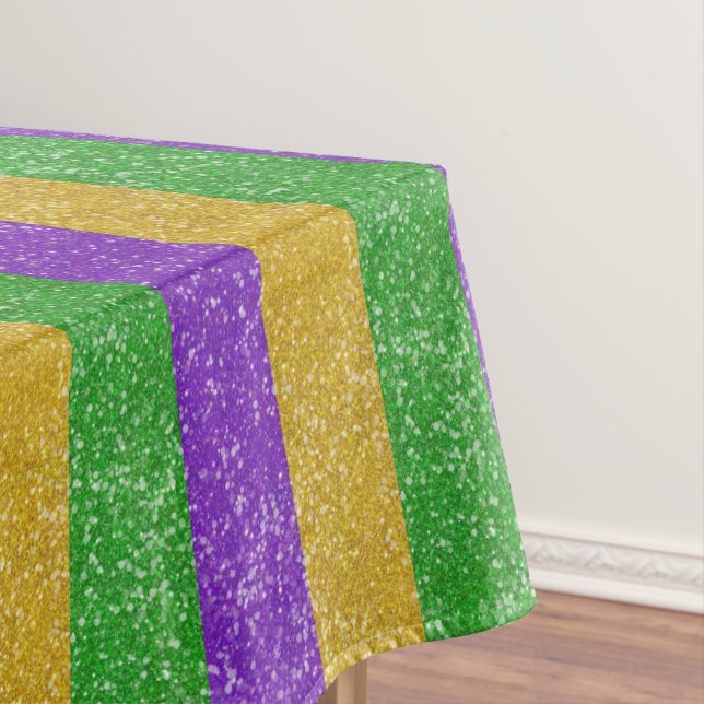 Nappe Mardi Gras Couleurs Parties scintillant Stripe Bli (In Situ)