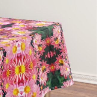 Nappe Marguerites Roses Et Bumble Bee Abstrait
