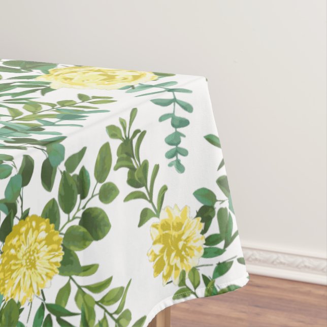 Nappe Mariage floral pastel jaune clair Peony Rose (In Situ)