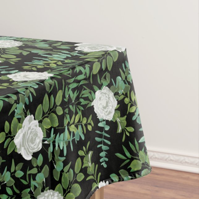 Nappe Mariage Floral Rose Black & White Peony (In Situ)