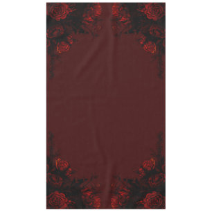 Nappe Mariage gothique élégant floral rouge profond