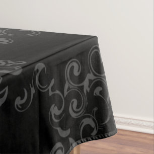 Nappe Mariage gothique gris et noir